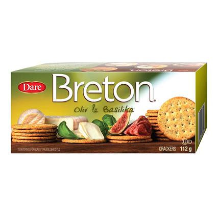 Breton Basil & Olive Oil Gourmet Crackers 112g