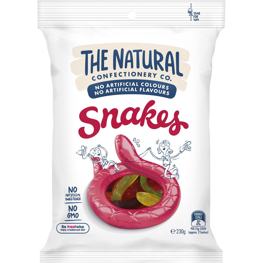 The Natural Confectionery Co. Snakes Lollies 230g