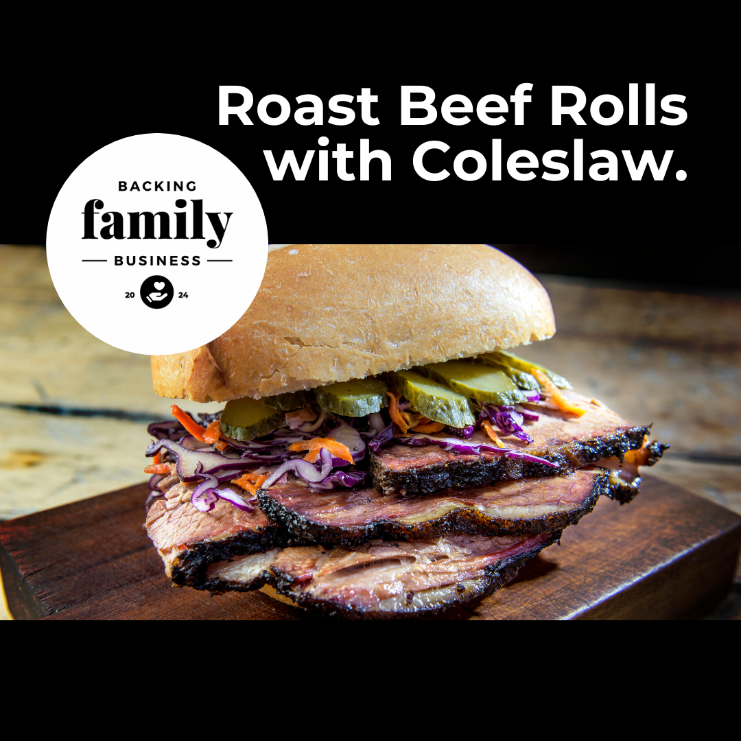 Roast Beef Rolls with Coleslaw 12 Serve