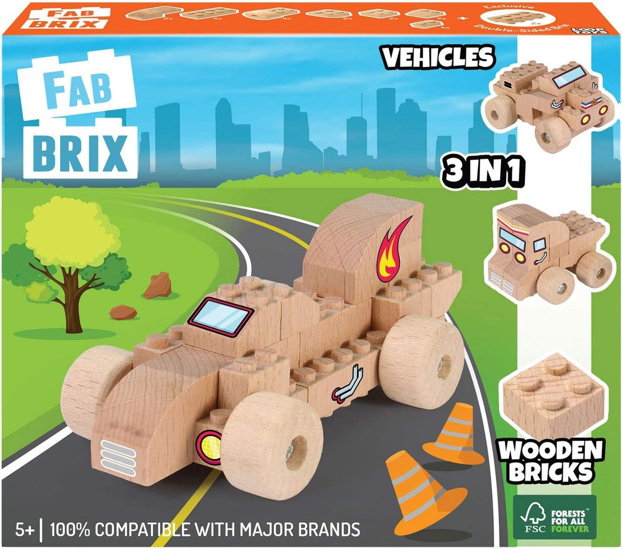 FabBrix Wooden Bricks Assorted Designs