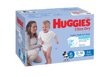 Huggies Ultra Dry Boys Nappies Size 5 13-18kg 64 Pk