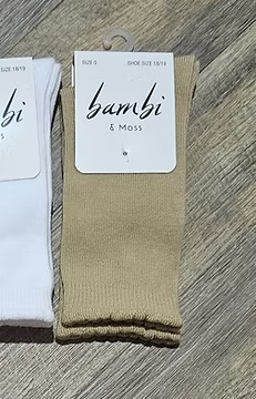 Bambi & Moss Plain Knit Socks Caramel 2