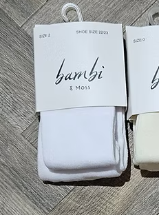 BM Plain Knit Tights White 0