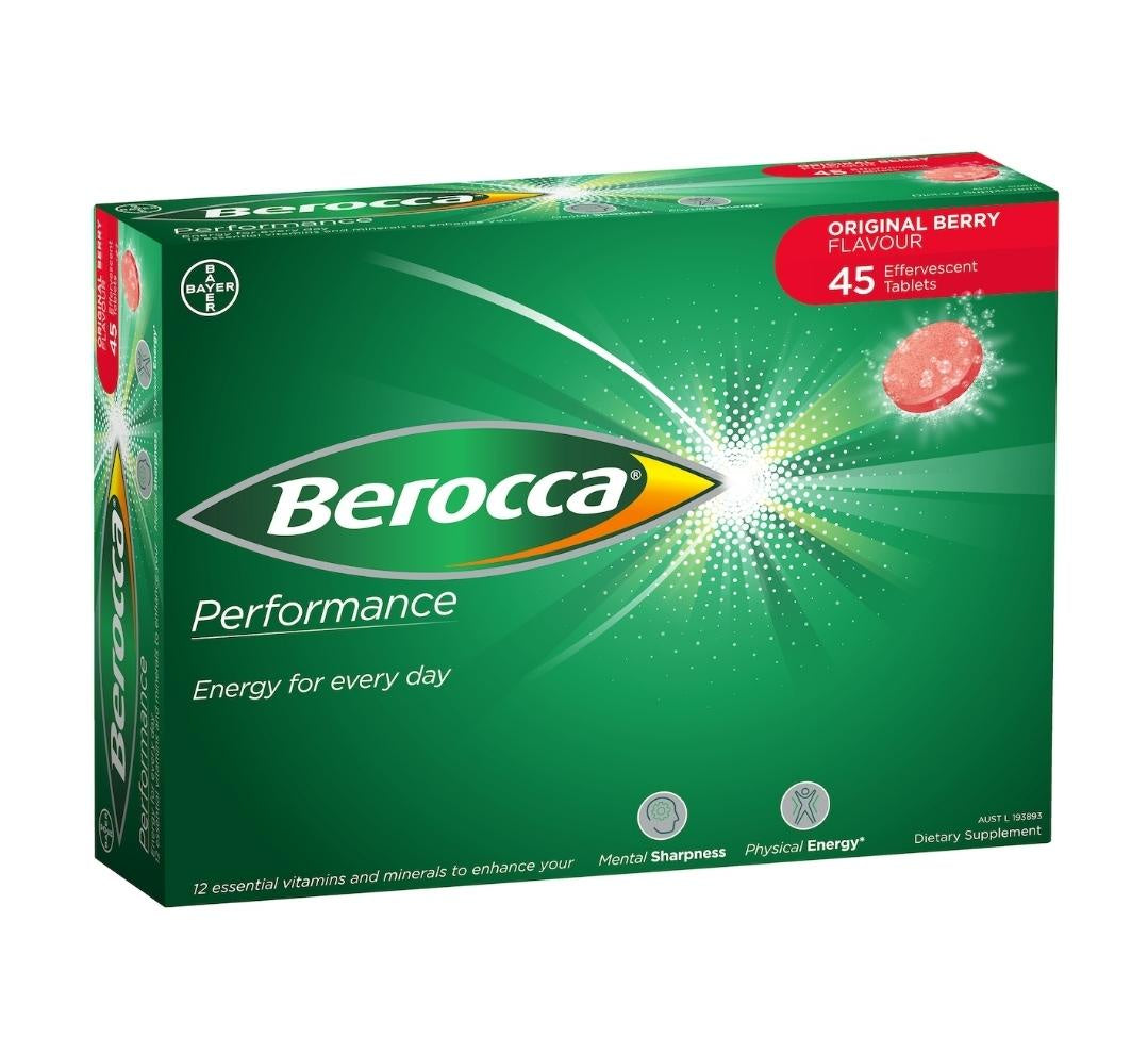 Berocca Vitamin B & C Original Berry Flavour Energy 45 Pack