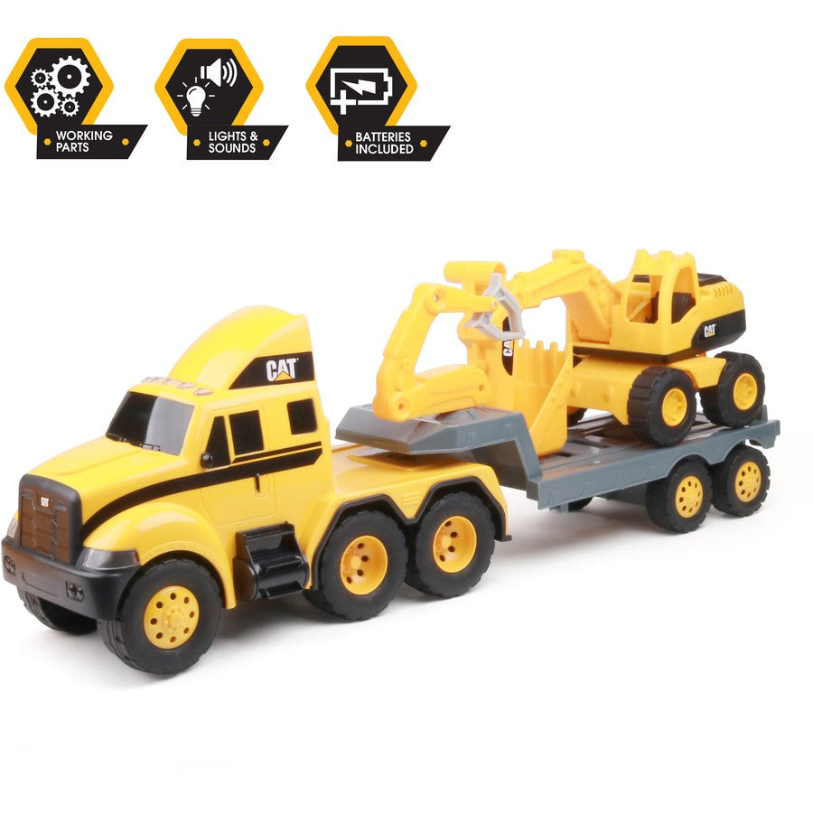 CAT Heavy Movers Flatbed with Excavator