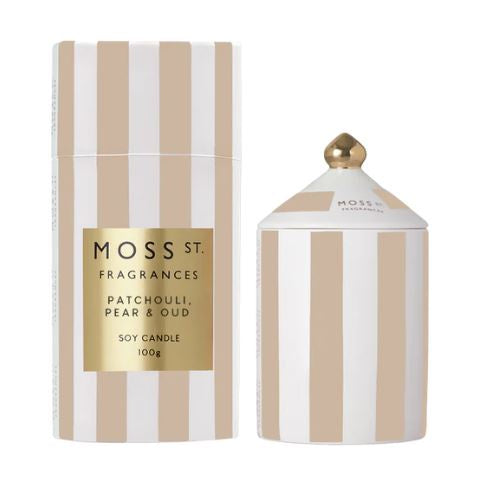 MOSS ST. Ceramic Candle - Patchouli, Pear & Oud 100g