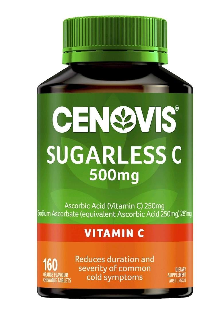 Cenovis Sugarless Vitamin C Chewable 500mg Tablets 160 Pack