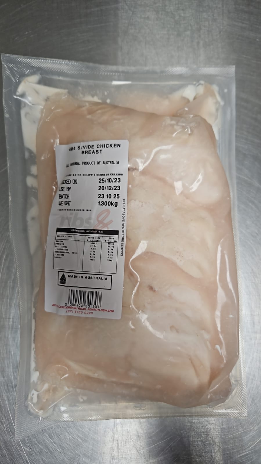 Sous Vide Chicken Breast (Frozen Fresh)