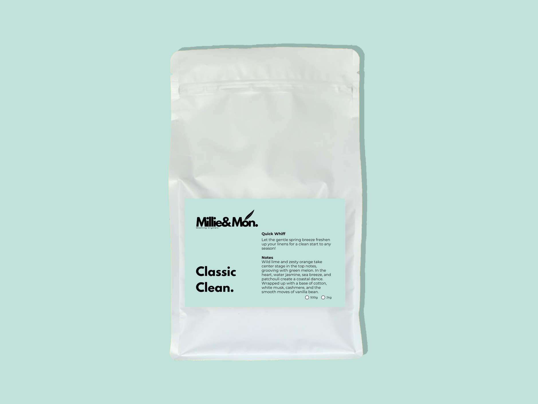 Millie & Mon Washing Crystals - Classic Clean 2kg (Pre-order)