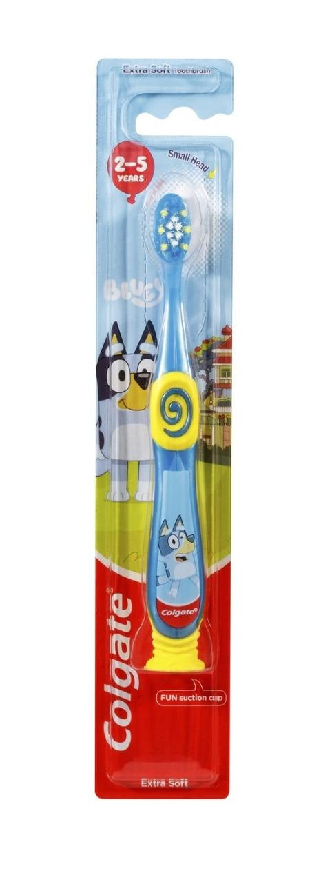 Colgate Kids Junior Bluey Toothbrush for Children 2-5 Years Extra Soft Bristles