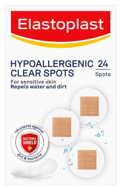 Elastoplast Sensitive Hypoallergenic Transparent Spots 24 Pk