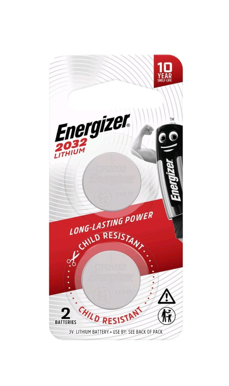 Energizer 2032 CR2032 Lithium Coin Battery 2pk