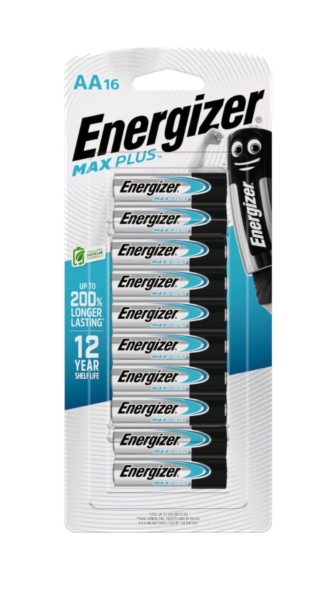 Energizer Max Plus Advanced AA Batteries 16 Pack