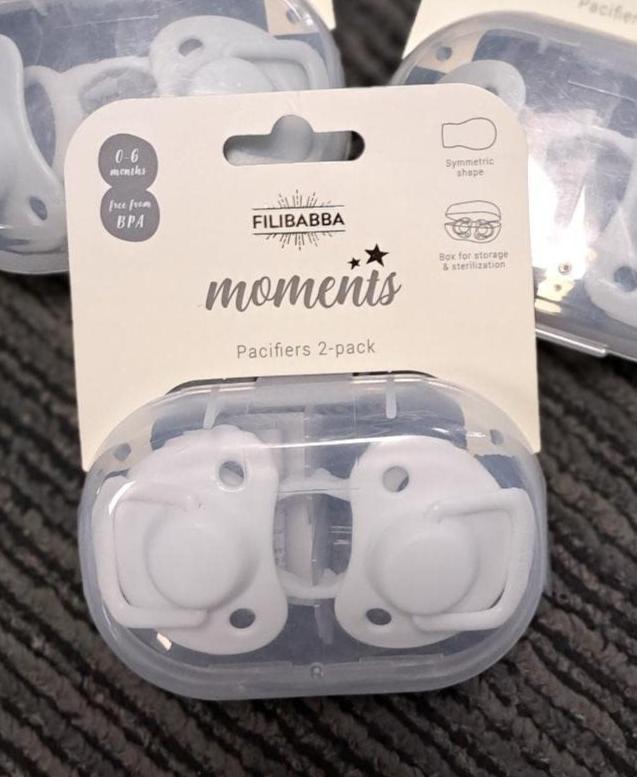 Filibabba Moments Pacifier 0-6mths 2pk EOL