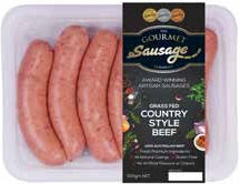 GSC Country Style Beef Sausages 500g