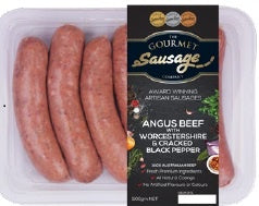 GSC Angus Beef With Worcestershire & Cracked Black Pepper Sausages 500g