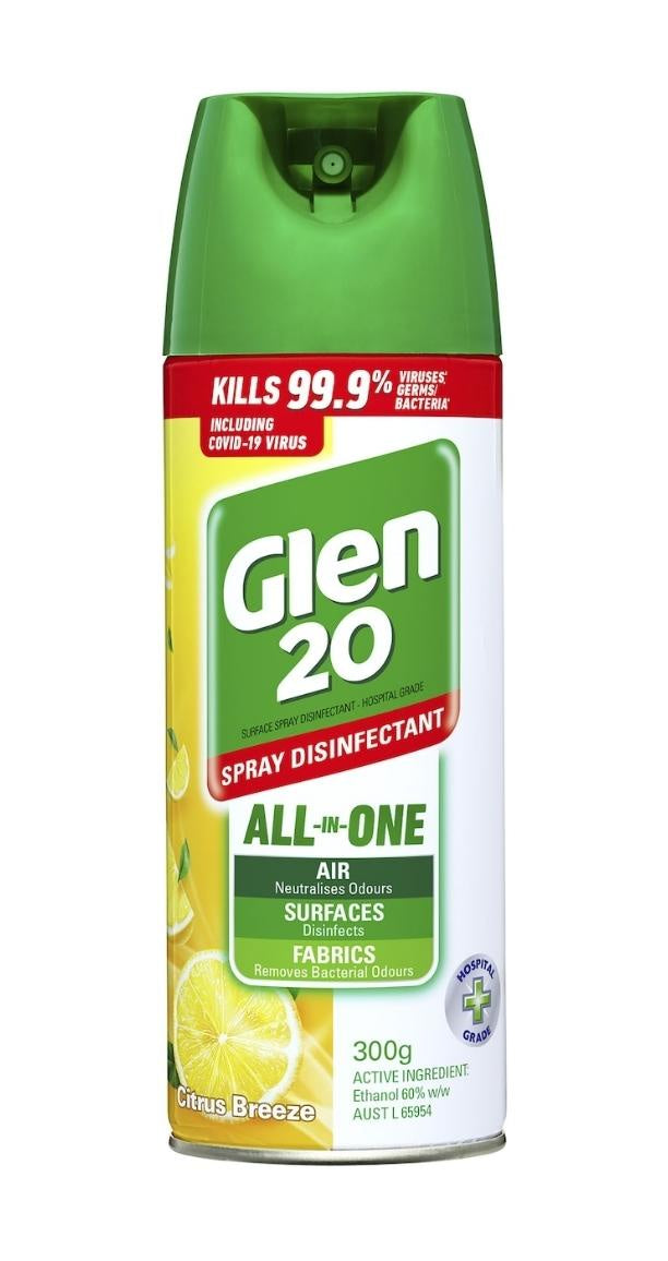 Glen 20 All-In-One Citrus Breeze Disinfectant Spray 300g