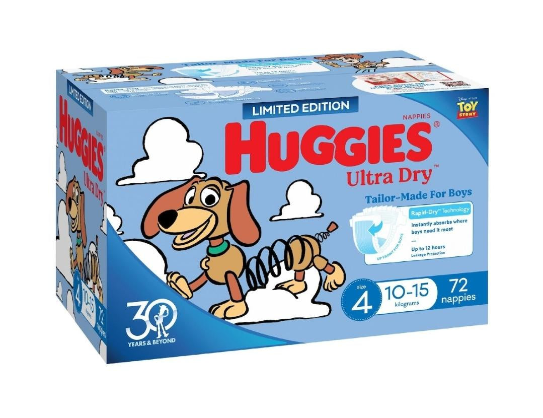 Huggies Ultra Dry Boys Nappies Size 4 10-15kg 72pk