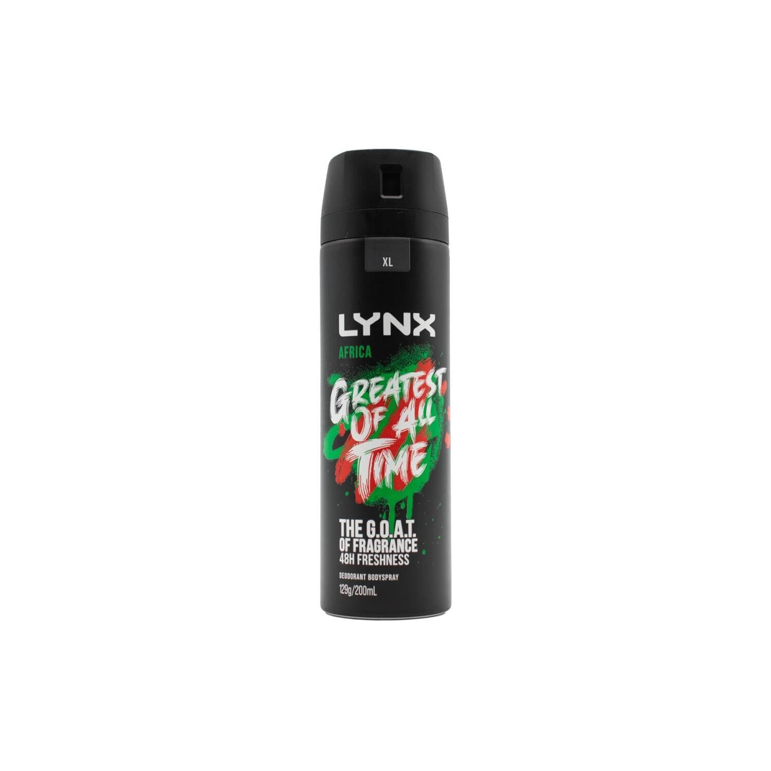 Lynx Deodorant Body Spray Africa The G.O.A.T. Of Fragrance 200ml