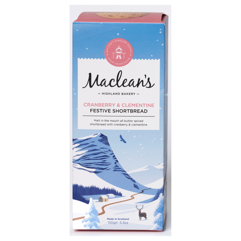 Maclean’s Festive Shortbread Cranberry & Clementine 150g