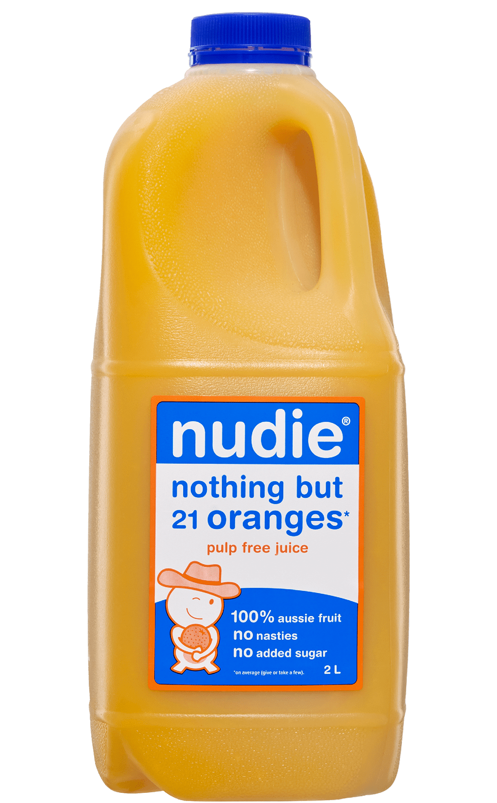 Nudie Nothing But Oranges Pulp Free Juice 2L