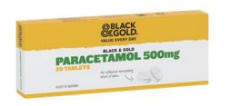 Black & Gold Paracetamol 500mg 20 Tablets EOL