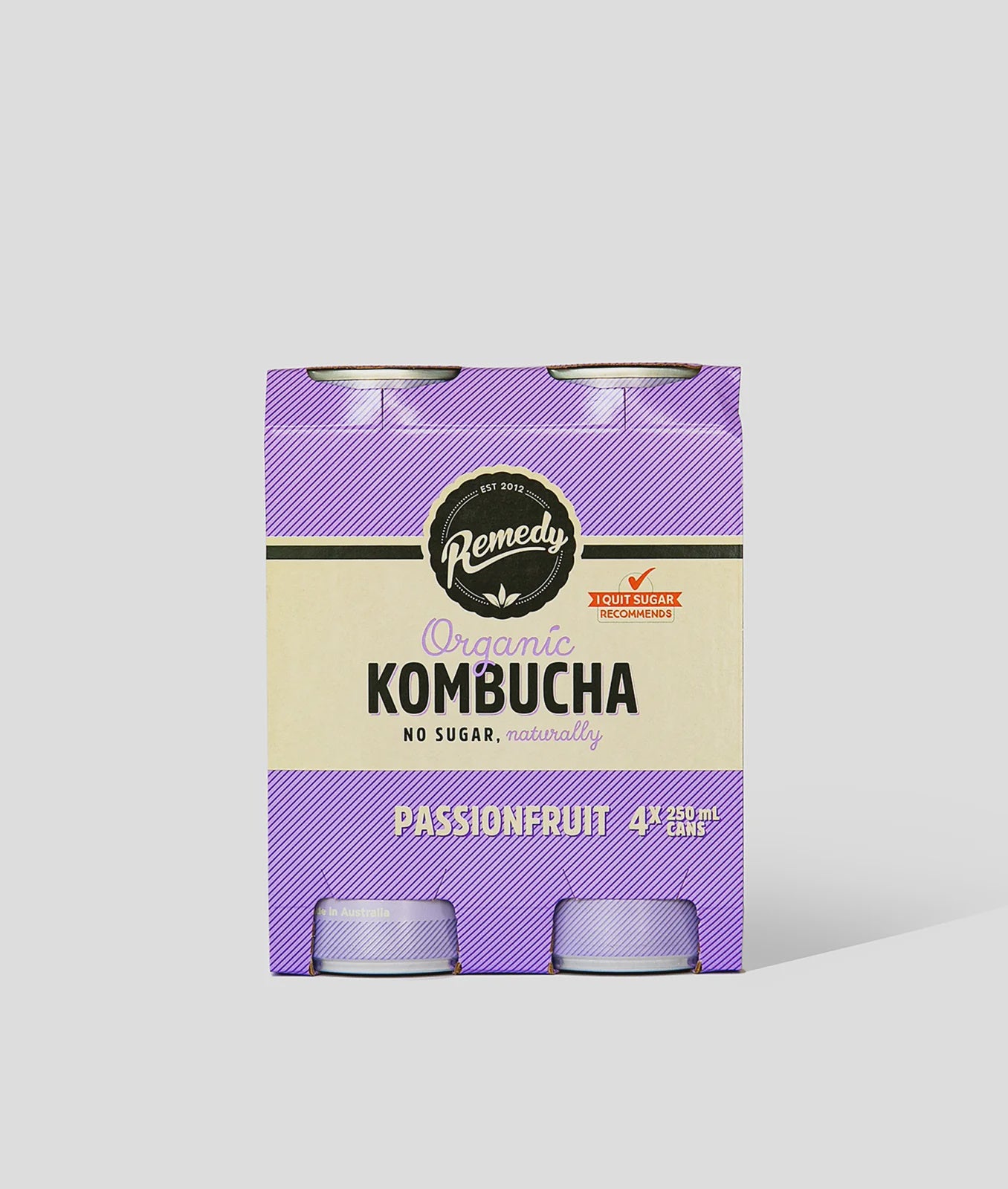 Remedy Kombucha Passionfruit 250mL 4 pack