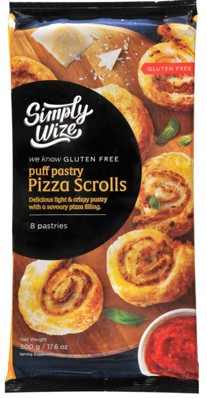 Simply Wize Gluten Free Pizza Scrolls 8pk 500g