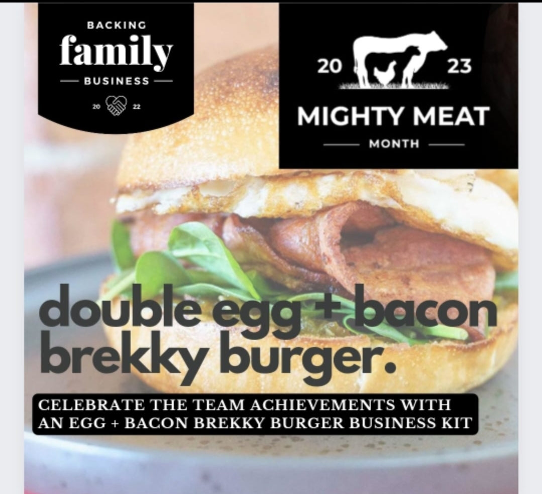 Double Egg + Bacon Business Brekky Burger Kit | 12 Serves