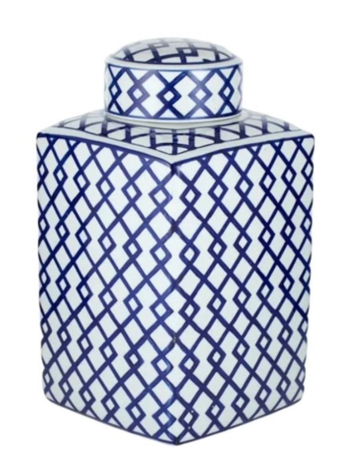 Heiho Ceramic Ginger Jar 23x40 white/navy