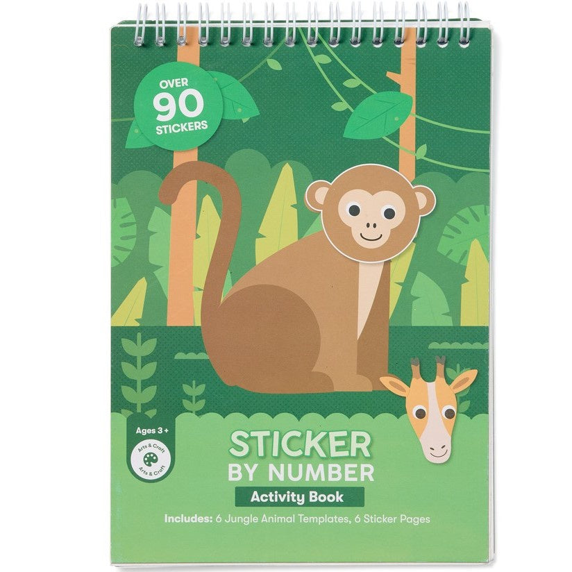 Jungle Sticker By Number Activity Book