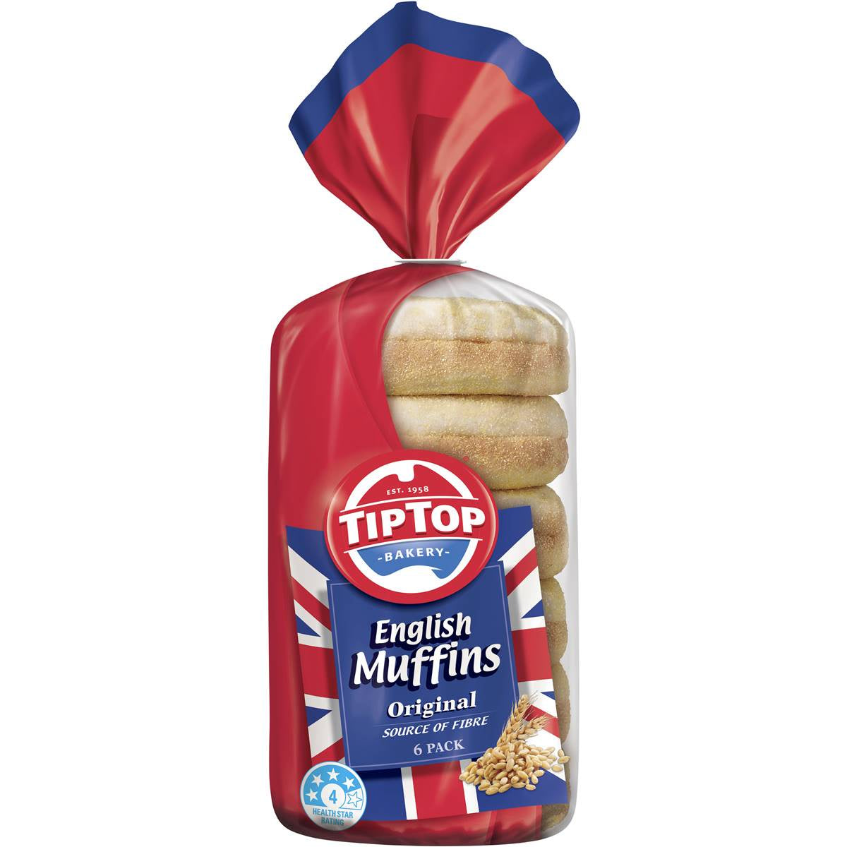 Tip Top Original English Muffins 400g 6pk