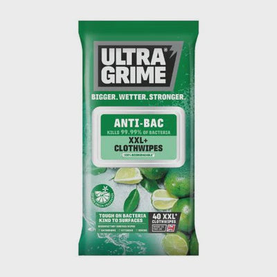 Ultragrime Anti-Bac XXL Wipes Handy 40pk