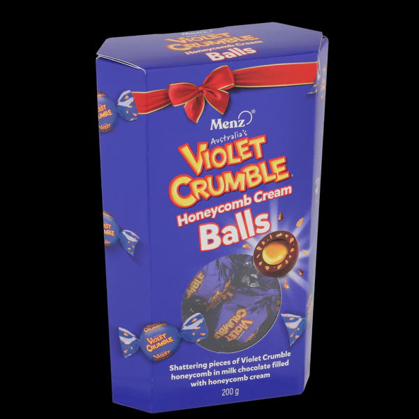 Violet Crumble honeycomb cream twist wrapped balls 200g