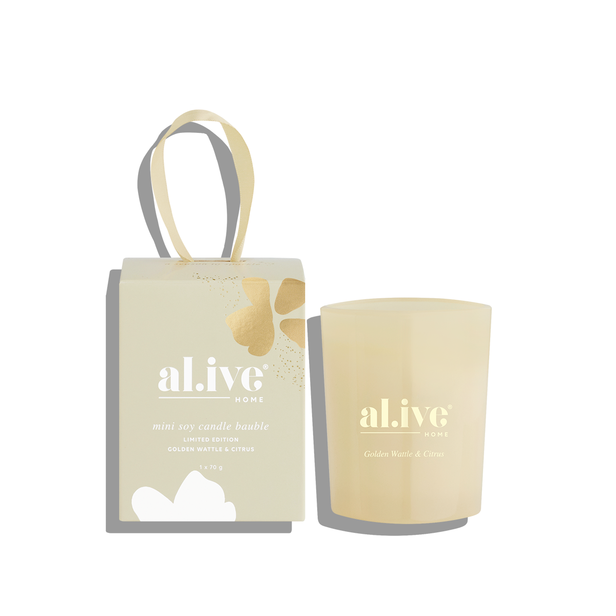 Al.ive Body Mini Soy Candle Golden Wattle & Citrus