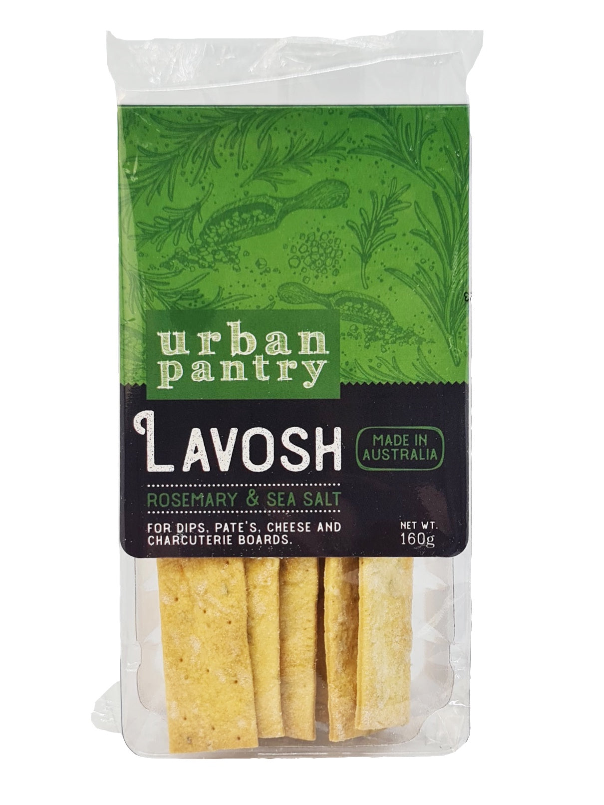 Urban Pantry Lavosh Rosemary & Sea Salt 160g