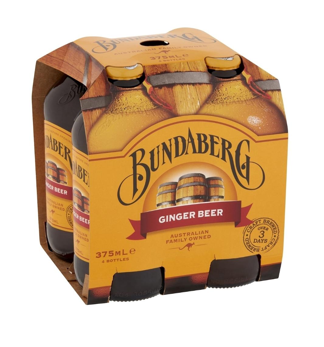 Bundaberg Ginger Beer 375ml x 4pk