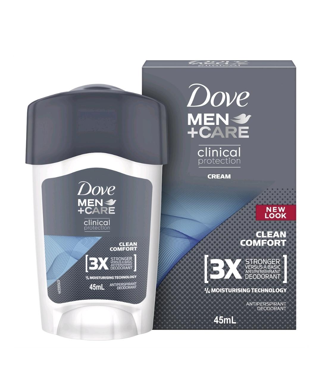 Dove Men Clinical Cream Comfort Antiperspirant Cream 45ml