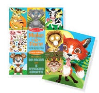 Melissa & Doug Make-a-Face Sticker Pad Crazy Animals