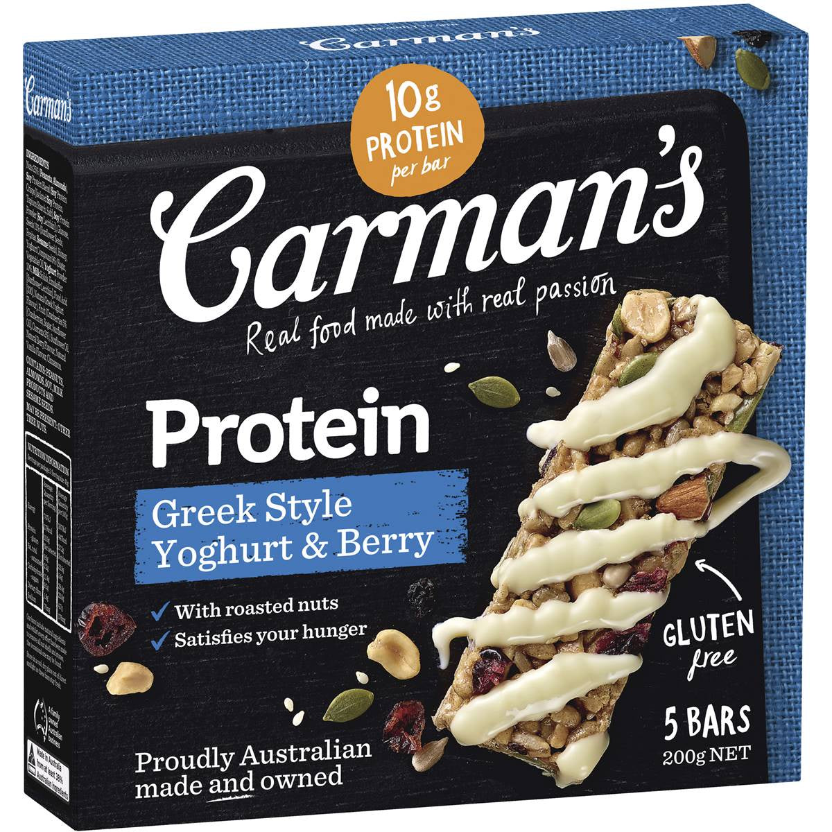Carman's Greek Style Yoghurt & Berry Protein Bars 5pk