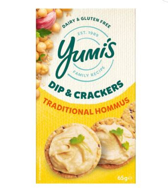 Yumi's Traditional Hommus Dip & Crackers 65g