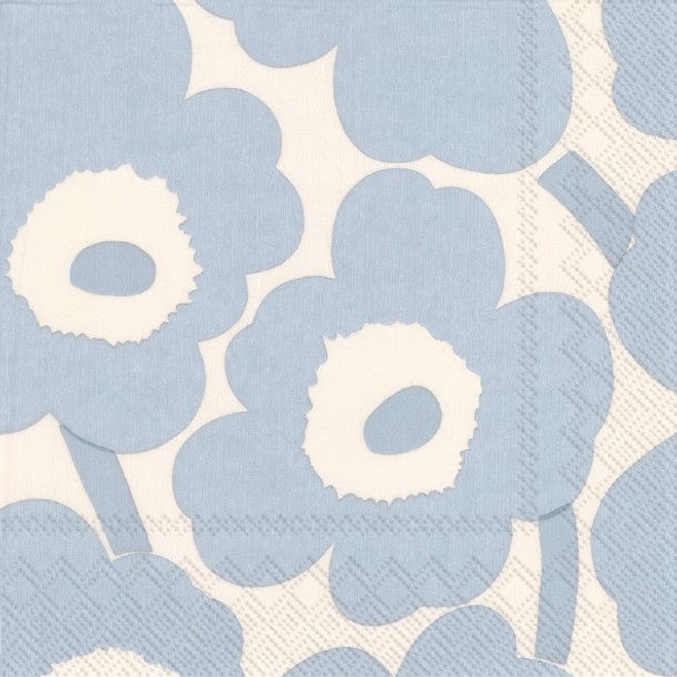 Marimekko Cream Light Blue Luncheon Napkin