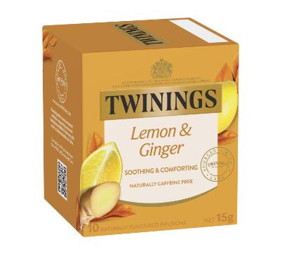 Twinings Lemon & Ginger Teabags 10pk