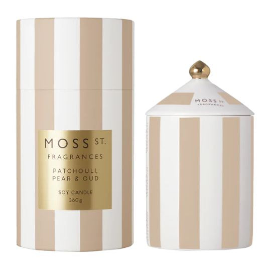 MOSS ST. Ceramic Candle - Patchouli Pear & Oud 360g