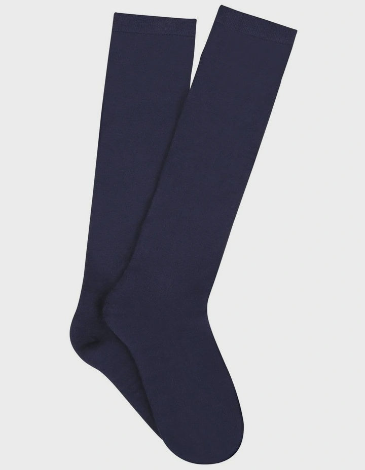 Ambra - Bamboo Knee High Sock Navy OneSize 2PP