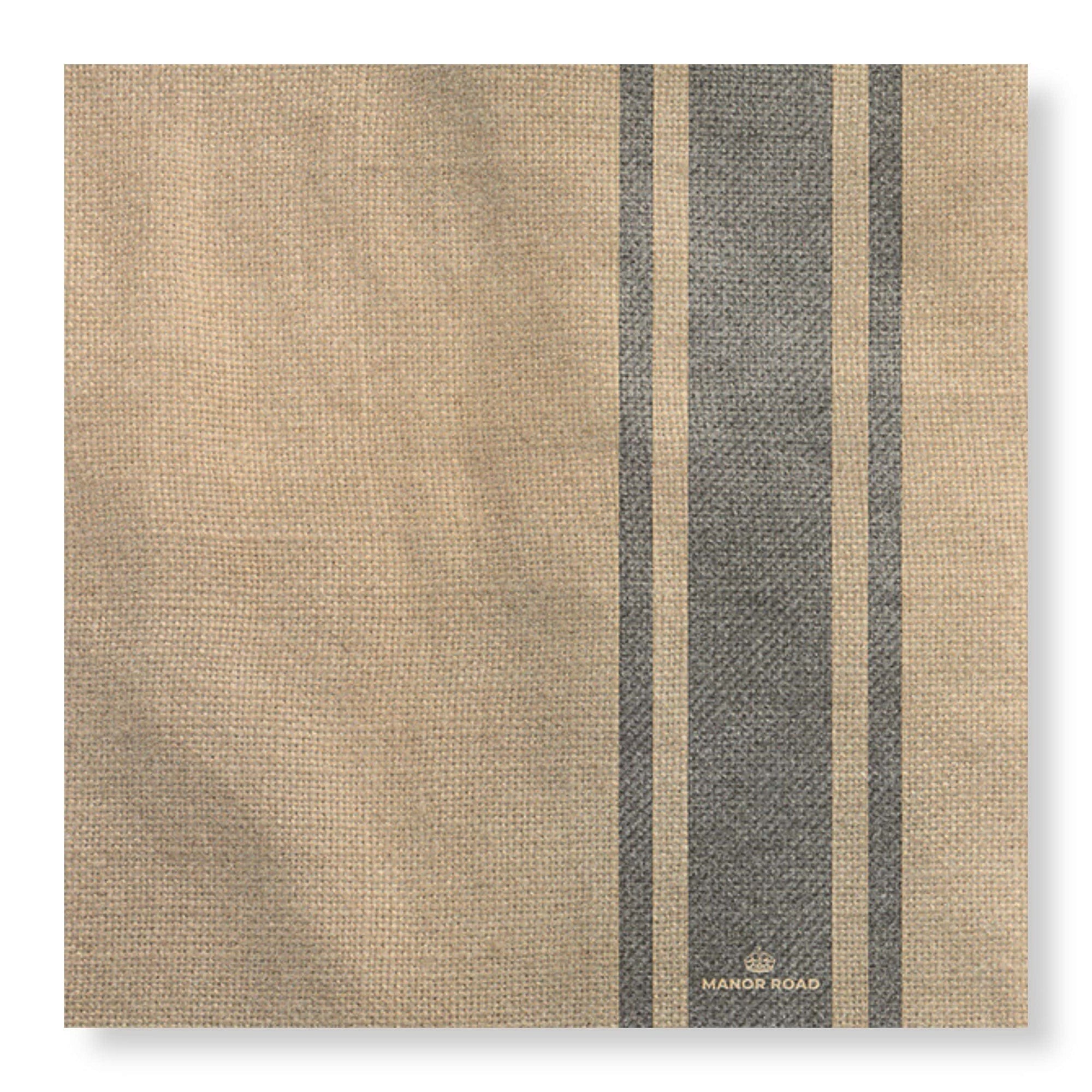 Manor Road Coffee Stripe - Luncheon