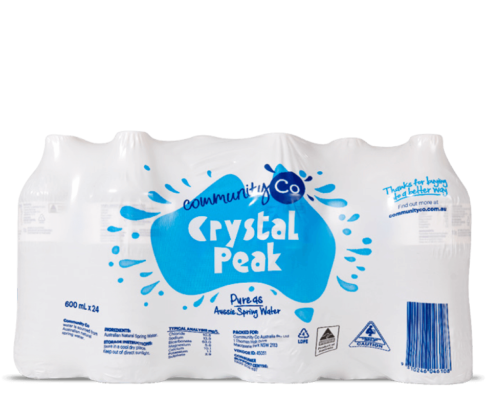 Community Co Crystal Peak Spring Water 600ml x 24pk