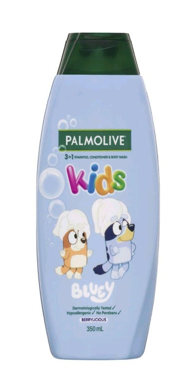 Palmolive 3 In 1 Bluey Kids Shampoo Conditioner & Body Wash 350ml