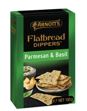 Arnott's Flatbread Dippers Parmesan & Basil | 130g