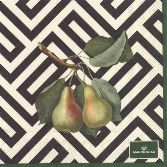 Manor Road Provincial Pear Napkin - Cocktail